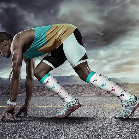 QUXIANG Copper Compression Socks for Women & Men Circulation (8 Pairs) - Best for Running Athletic Cycling - 15-20 mmHg