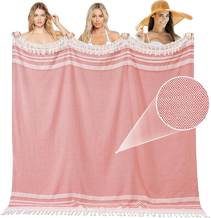 Large Throw Blanket Yoga Blanket Turkish Beach Towel Women Birthday Ideas Mother Day Grandma Grandmother Wife Sister Girlfriend Her Female Boss Teacher Appreciation Thank You Retirement