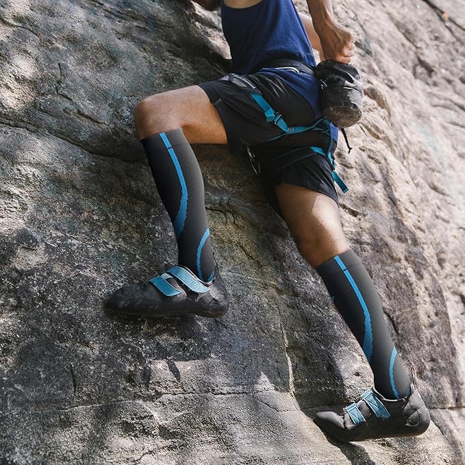 Compression Socks for Women Men Circulation Knee High 8 Pairs for Nurses, Running, Travel, Athletic