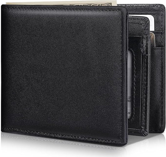 Artpaxy Mens Wallet Bifold Genuine Leather RFID Blocking Wallet for Men with 1 ID Windows 13 Card Holders 2 cash pockets 1 Gift Box