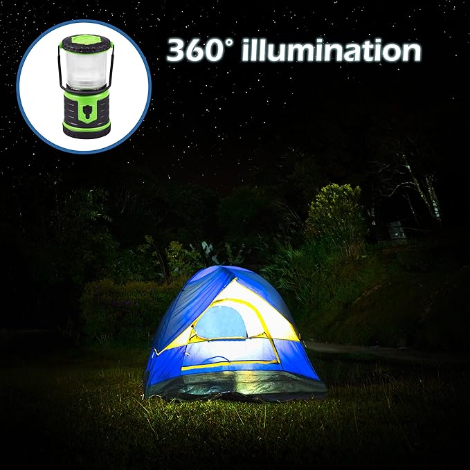 Blazin Bolt Rugged USB Rechargeable Lantern | 6000mAh Power Bank | 400 Lumen | 400 Hours of Light | 6 Modes | Camping, Emergency, Power Outage, Storm, Blizzard, Hurricane Survival
