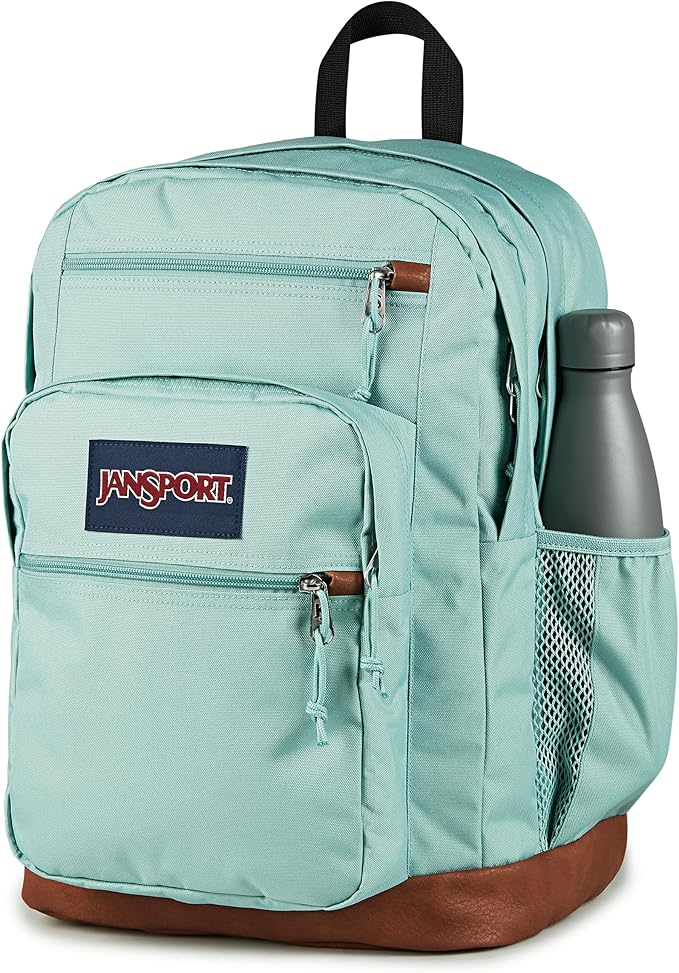 JanSport Cool Backpack with 15-inch Laptop Sleeve, Large Computer Bag Rucksack with 2 Compartments, Ergonomic Straps, Faded Sage