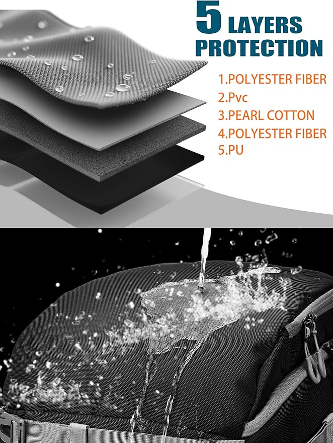 New Ski/Snowboard Boot Bag/Skating Bag | Excellent for Store and Transport Gear, Helmet, Goggles & Accessories | Travel with Waterproof Exterior, Reflective Strip for Men, Women (Black)