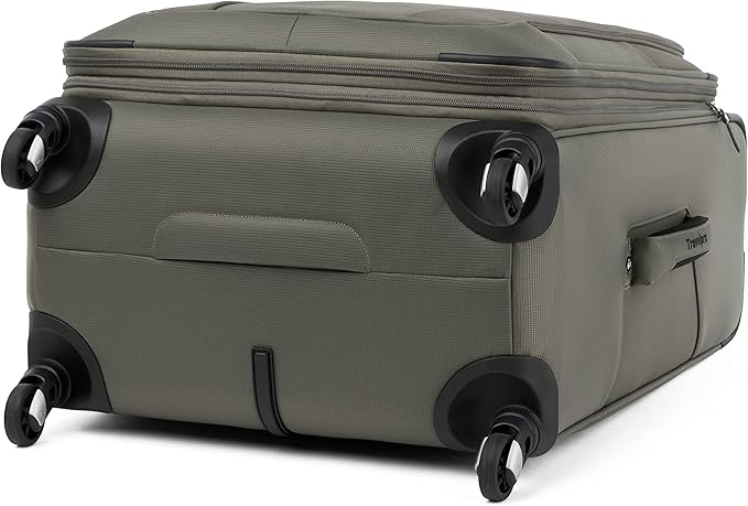 Travelpro Maxlite 5 Softside Expandable Checked Luggage with Spinner Wheels, Lightweight, 25-Inch — Slate Green