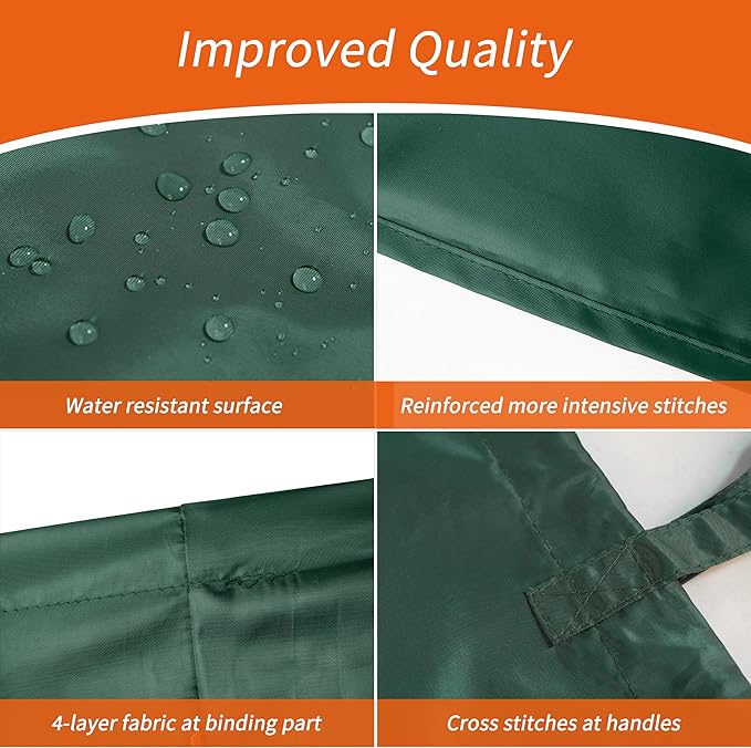 Polecasa Extra Heavy Duty Large Laundry Bag with Sturdy Handles and Drawstring Closure, 2 Pack 28 x 36 inches Durable Storage Bags for Basket, Hamper, College, Dorm, Travel, Green