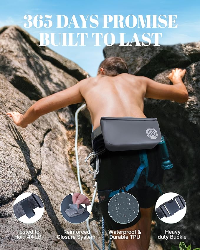 niphean IPX7 Waterproof Fanny Pack with Magnetic One-Hand Closure, Durable Waterproof Dry Bag Kayaking Accessories, Paddle Board, Beach Cruise Essentials, 2.5L Phone Pouch Dry Bags for Men & Women