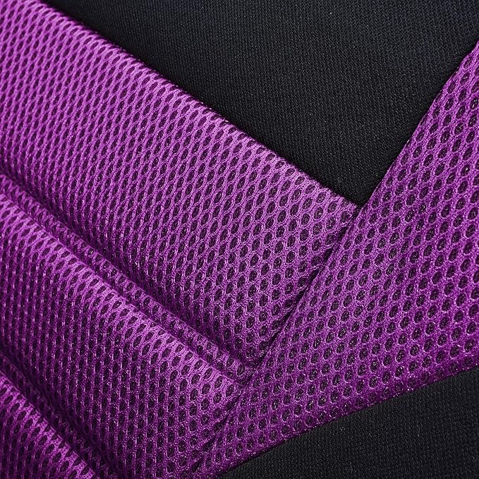 FH Group Automotive Car Seat Covers Rear Set Premium 3D Air Mesh Seat Covers, Airbag Compatible and Split Bench Cover Universal Fit Interior Accessories for Cars Trucks and SUVs - Purple
