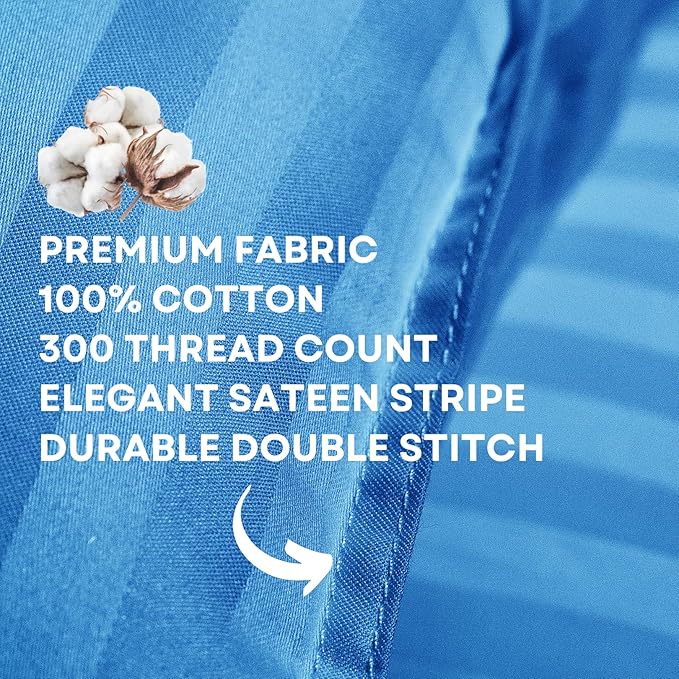 kinder Fluff Children Pillow (2-Pack) 13x18in– The Only 300TC Soft Cotton Pillow with Down Alternative Fill – Hypoallergenic, Machine Washable & Perfect for Kids 2+ Years- Blue- S
