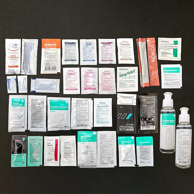 MY MEDIC MyFAK PRO Ifak First Aid Kit - 140 Life Saving Trauma and Medical Items - HSA FSA Survival Kit for Camping or Your Car - Black