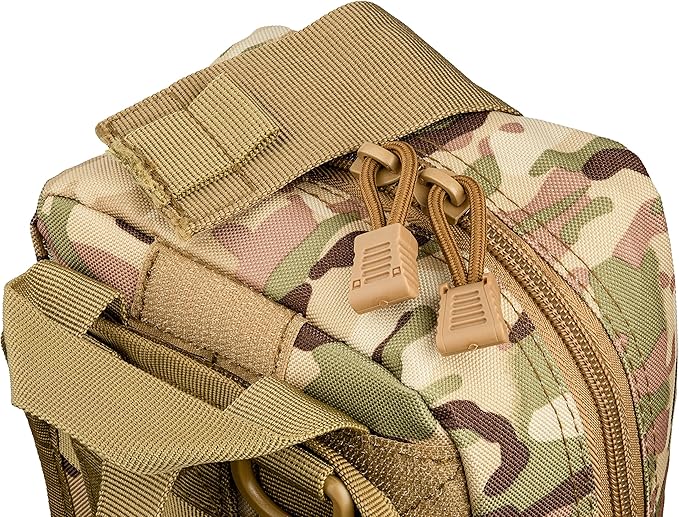 Scherber Premium IFAK Kit Trauma Pack | HSA/FSA Approved | SOF Tourniquet, QuikClot 4x4 HyFin Chest Seal, Israeli Bandage | Fully Stocked MOLLE Pouch for Gunshot, Bleeding, Major Wound Care (Camo)