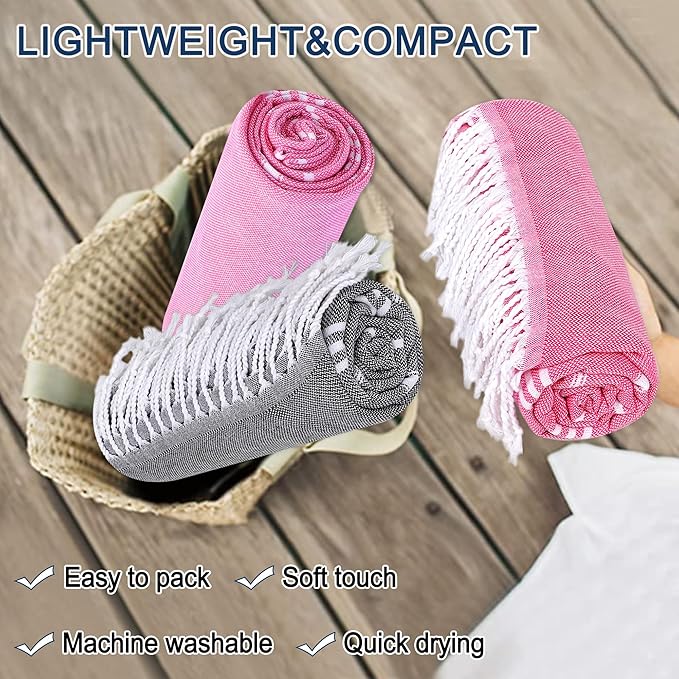 Beach Towel 2 Pack,Sand Free Beach Towels Oversized 39 x 72,Turkish Beach Towel Quick Dry Towel,Lightweight Pool Towels for Adults Travel Towel,Cool Beach Accessories Super Absorbent Towels