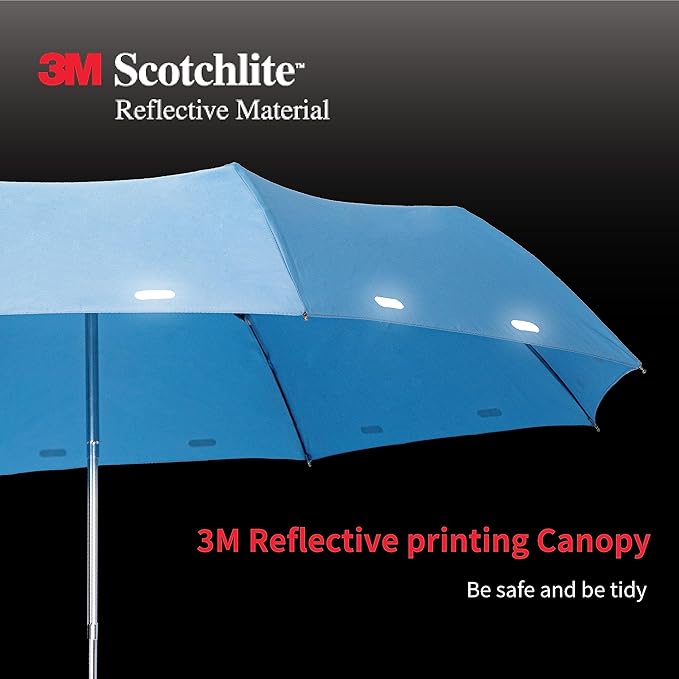 A.Brolly Umbrella - This Light Weight Travel Umbrella has a Strong Steel Shaft and 8 Ribs of Aluminum + Fiberglass construction for Added Flexibility Under the Wind - And it Looks Great!