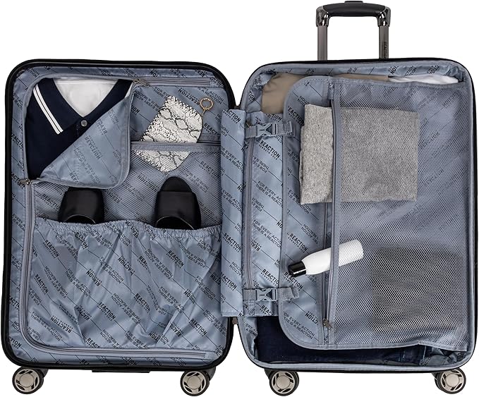 Kenneth Cole REACTION Renegade Luggage Expandable 8-Wheel Spinner Lightweight Hardside Suitcase, Seafoam, 20-Inch Carry On