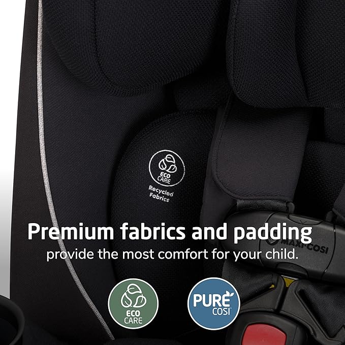 Maxi-COSI Pria Max 3-in-1 Convertible Car Seat, Infant to Toddler Car Seat, ClipQuick Magnetic Chest Clip, Quick-Install Latch, Machine-Washable Cover, 5-100 lbs, Caspian Caviar