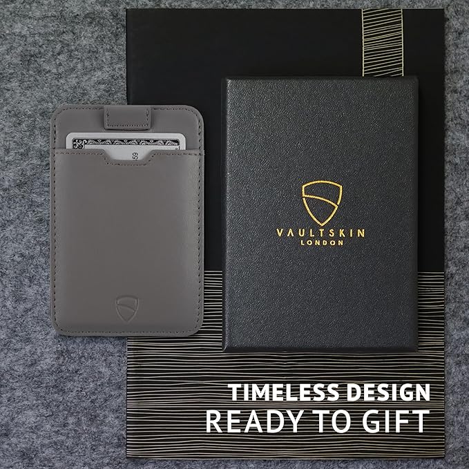 Vaultskin CHELSEA Mens RFID Blocking Slim Leather Card Wallet - Minimalist Front Pocket Cardholder