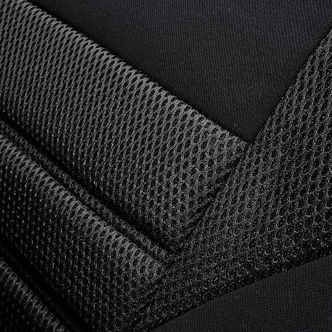 FH Group Automotive Car Seat Covers Front Set Premium 3D Air Mesh Front Seat Covers, Airbag Compatible Universal Fit Interior Accessories for Cars Trucks and SUVs - Black