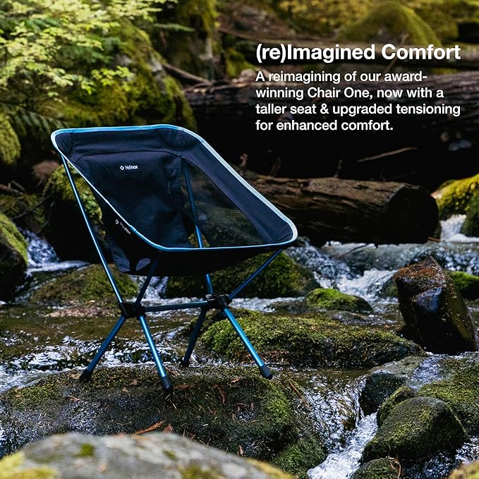 Helinox Chair One (re) High-Performance Camping Chair, 1.97lbs, Lightweight Compact Collapsible Outdoor Chairs, Backpacking, Picnic, Adventures, Xray Tiger Camo