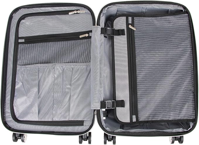 Kenneth Cole REACTION Diamond Tower Collection Lightweight Hardside Expandable 8-Wheel Spinner Travel Luggage, Rose Gold, 20-Inch Carry On