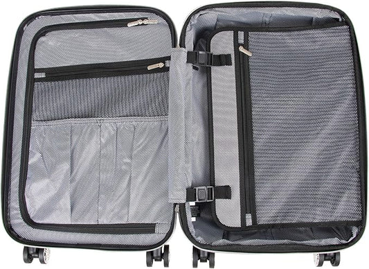 Kenneth Cole REACTION Diamond Tower Collection Lightweight Hardside Expandable 8-Wheel Spinner Travel Luggage, Rose Gold, 20-Inch Carry On