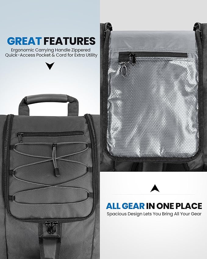 OutdoorMaster Boot Bag - 50L Ski Boots and Snowboard Boots Bag, Excellent for Travel with Waterproof Exterior & Bottom - for Men, Women and Youth