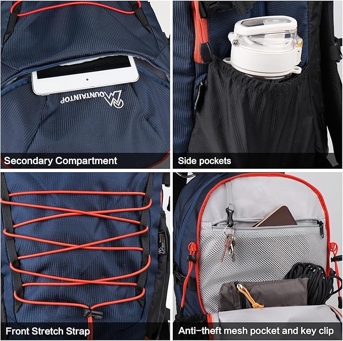 MOUNTAINTOP Hiking Backpack,25/30L Camping Backpack, Men Women Hiking Daypack Lightweight Travel Backpack for Climbing