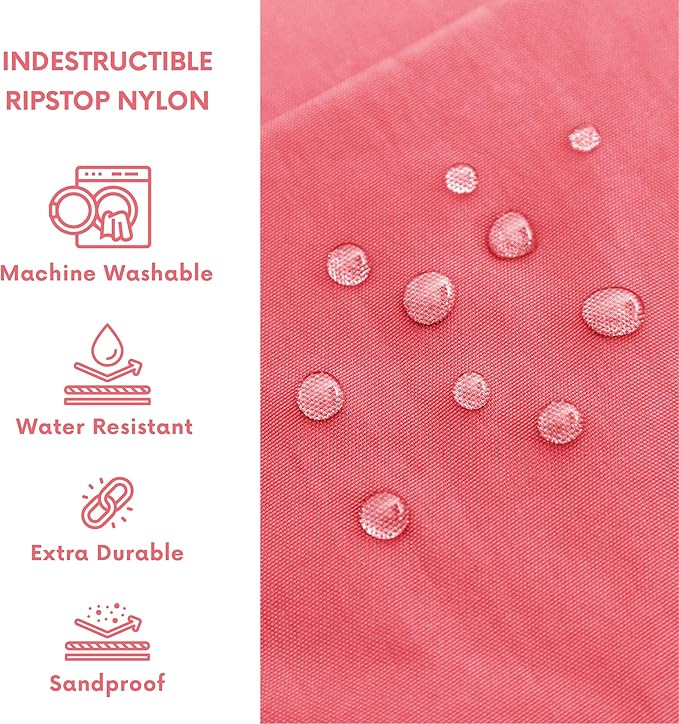 Bodysurf Beach Bags Waterproof Sandproof - Packable Foldable Nylon Zipper Tote Bag for Travel Lightweight, Pool, Boat, Cruise