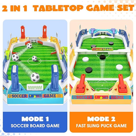 Mini Soccer Board Game for Kids, Birthday Christmas Soccer Gifts for 3 4 5 6 7 8-12 Year Old Boys, Football Table Toys, Pinball Interactive Sports Game for Indoor, Home Party, Family, Playroom, Travel