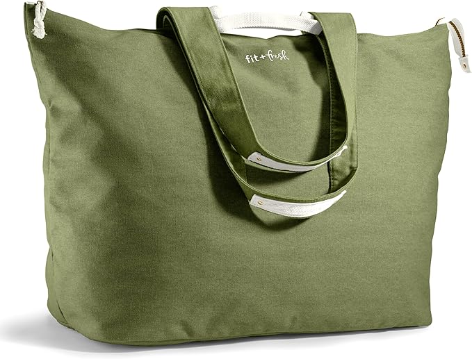 Fit & Fresh Large Beach Bag for Women - Extra Large Travel Tote With Pockets