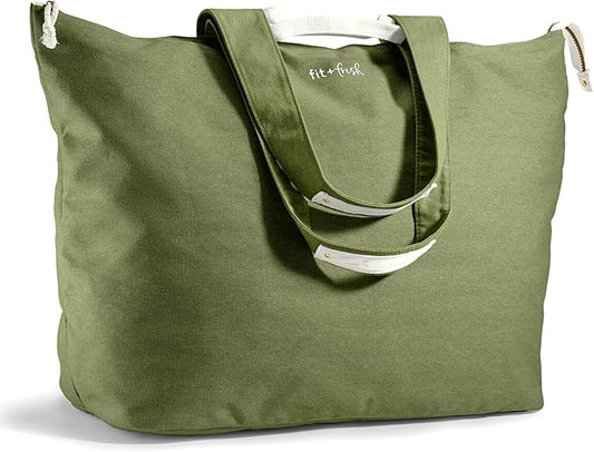 Fit & Fresh Large Beach Bag for Women - Extra Large Travel Tote With Pockets