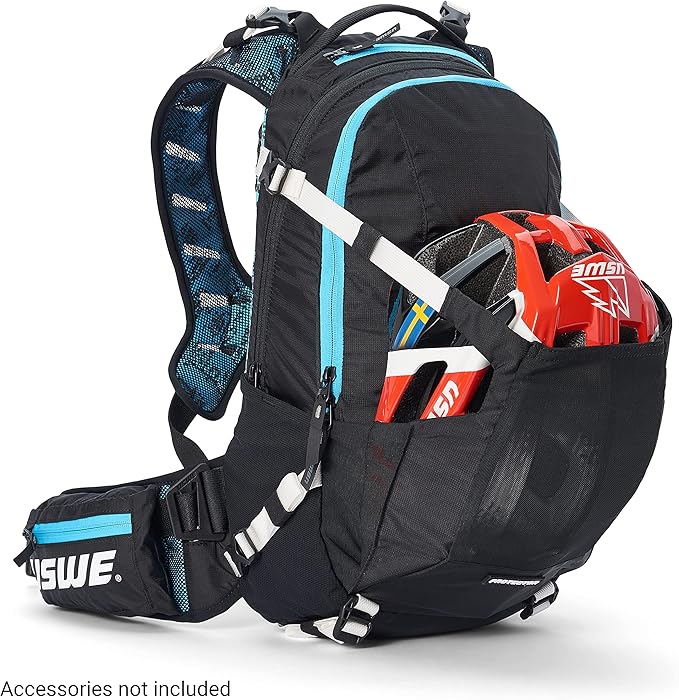 USWE Flow 25L - Backpack with Back Protector, for Bike, Mountainbike, MTB and E-MTB, Blue