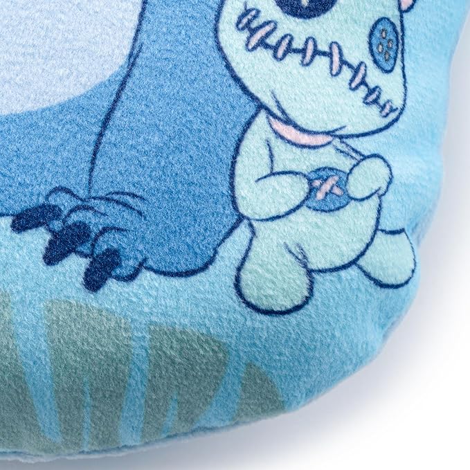 Jay Franco Disney Stitch Kids Travel Neck Pillow - Soft Polyester Support for Car, Airplane & Road Trips - Cute Lilo and Stitch Design - Comfortable Child Neck Support for Ages 3-10