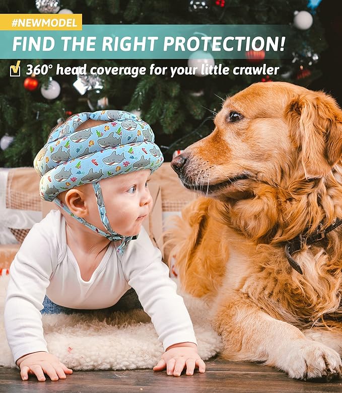 Simply Kids Baby Helmet for Crawling Walking I Baby Head Protector No Bumps and Soft Cushion Infant Baby Safety Headguard for Learning to Walk I Toddler Helmets 1-2 Years Old, 6-12 Months (Pink Fox)
