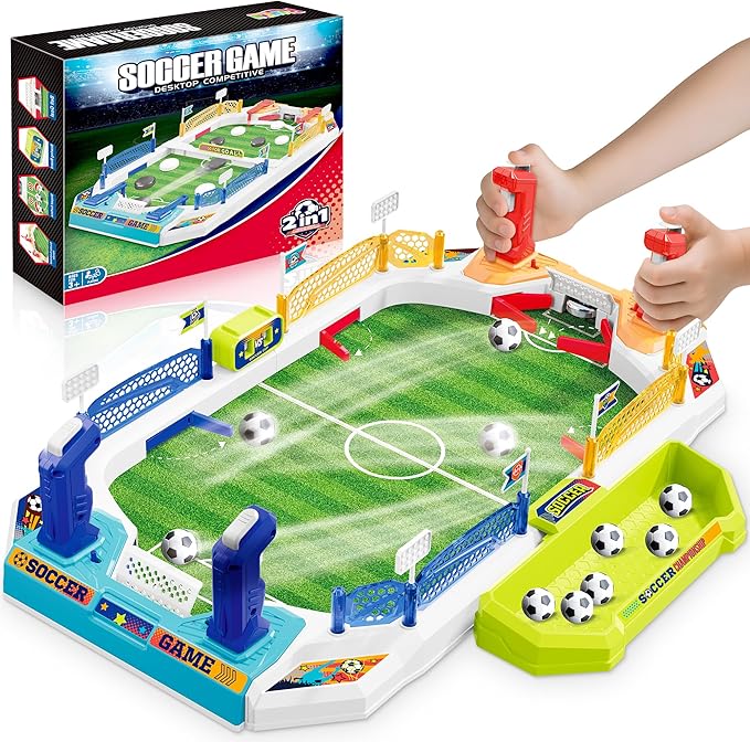 Mini Soccer Board Game for Kids, Birthday Christmas Soccer Gifts for 3 4 5 6 7 8-12 Year Old Boys, Football Table Toys, Pinball Interactive Sports Game for Indoor, Home Party, Family, Playroom, Travel