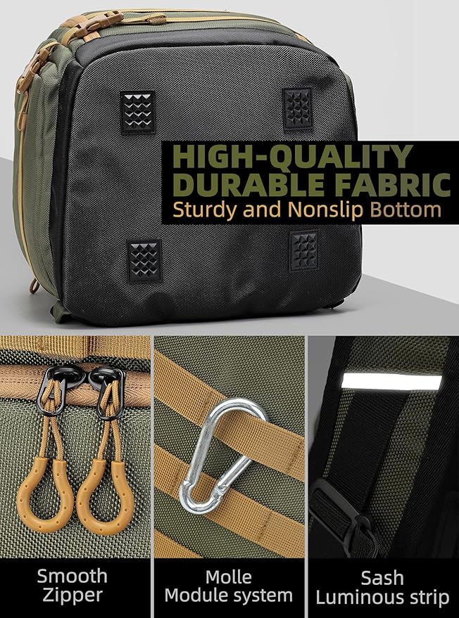 New Ski/Snowboard Boot Bag/Skating Bag | Excellent for Store and Transport Gear, Helmet, Goggles & Accessories | Travel with Waterproof Exterior, Reflective Strip for Men, Women (Green)