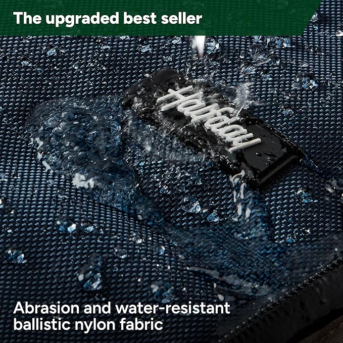 Halfday Convertible 2-in-1 Premium Garment Duffel Weekender Bag 45L | Wrinkle-Free Travel, Hanging Suit Compartment, Shoe Pockets, Trolley Sleeve. Balistic Nylon Carry-On, Pacific