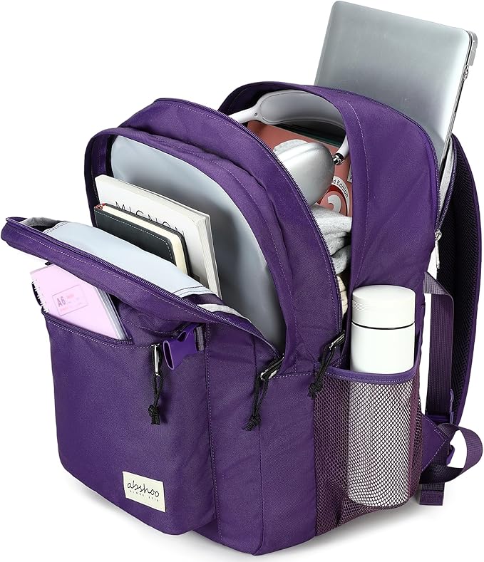abshoo 29L Backpack for School College Bookbag Middle High School Backpacks Casual Daypack Travel Backpack (Purple)