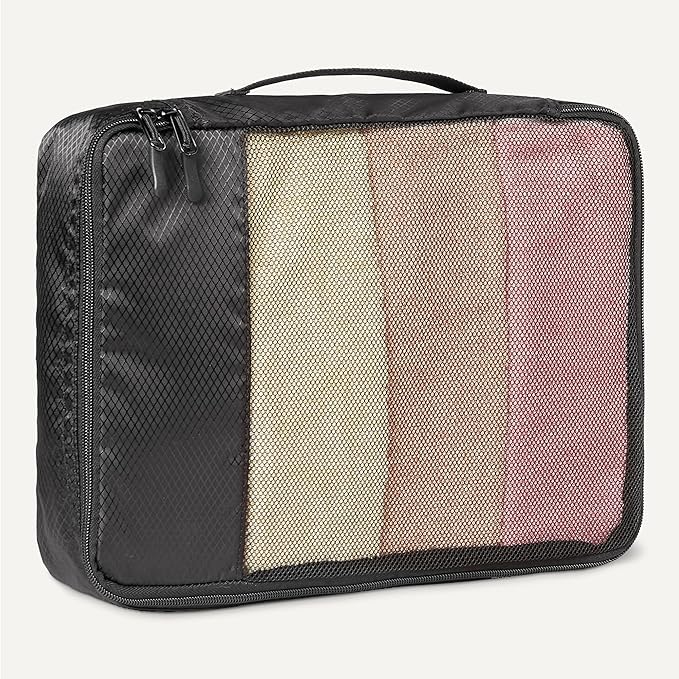 Amazon Essentials Ultralight packing Cubes Packing Organizer black 8 pack Black