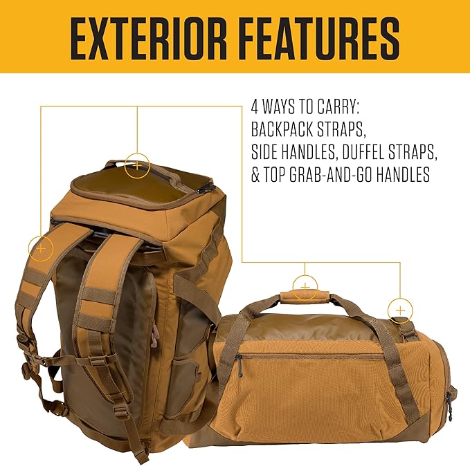 Carhartt Heavy Haul Utility Duffel Bag's, Water-Resistant Packable Bag for Jobsite, Gym, and Travel