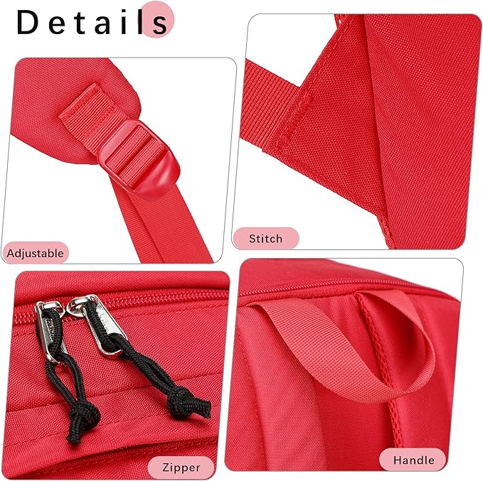 abshoo 29L Backpack for School College Bookbag Middle High School Backpacks Casual Daypack Travel Backpack (Red)