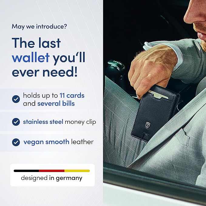 TRAVANDO Mens Wallet with Money Clip AUSTIN RFID Blocking Bifold Credit Card Holder for Men with Gift Box