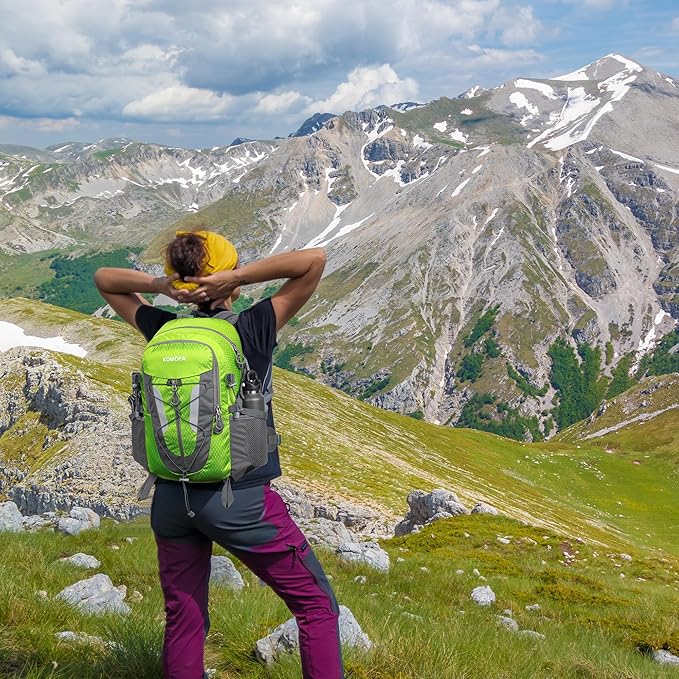 Hiking Backpack 30L Lightweight Travel Daypack Small Day Pack for Men Women Outdoor Camping Backpacking, Green