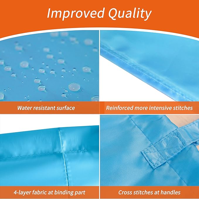 Polecasa Small Heavy Duty Laundry Bag with 130gsm Tear Resistant Fabric and Handles, Easy to Carry Durable Dirty Clothes Drawstring Bag, Perfect for College Dorm, Travel 21”x24”,Gulf Blue