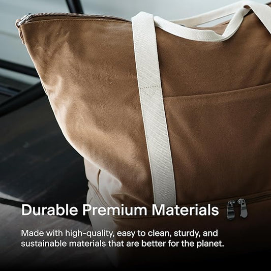 Lo & Sons Original Catalina Deluxe Premium Canvas Duffel Bag – Travel, Gym, Hospital, or Weekender Bag with Shoe Compartment