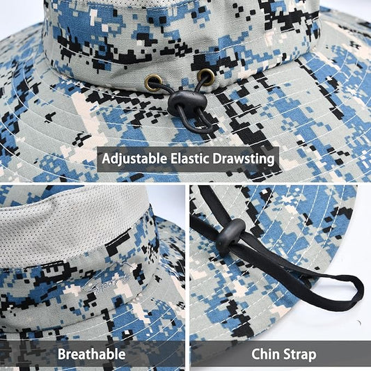 Sun Hats for Men Women Fishing Hat UPF 50+ Breathable Wide Brim Summer UV Protection Hat