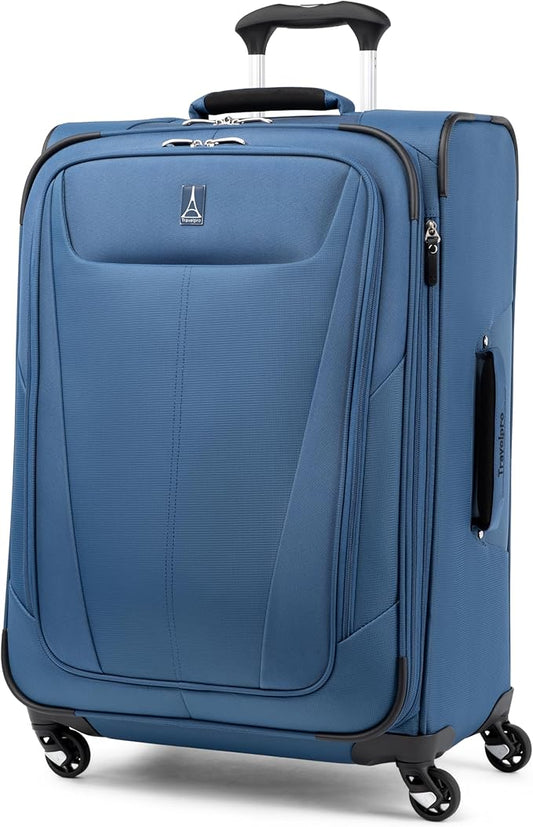 Travelpro Maxlite 5 Softside Expandable Checked Luggage with Spinner Wheels, Lightweight, 25-Inch — Ensign Blue