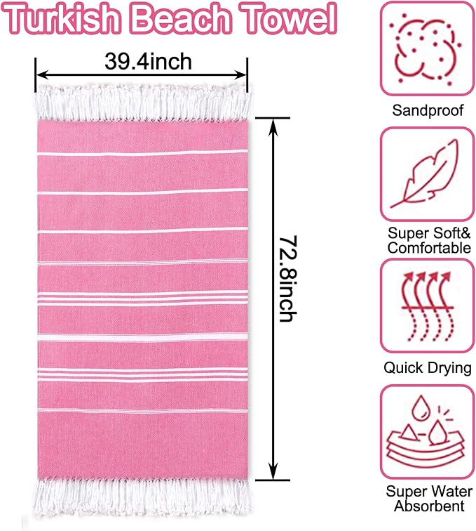 Beach Towel 2 Pack,Sand Free Beach Towels Oversized 39 x 72,Turkish Beach Towel Quick Dry Towel,Lightweight Pool Towels for Adults Travel Towel,Cool Beach Essentials Super Absorbent Towelsv