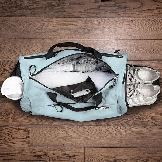 Fitgriff® Gym Bag for Men & Women with Shoe & Wet Compartment - Duffle Bag for Travel, Sports, Fitness & Workout