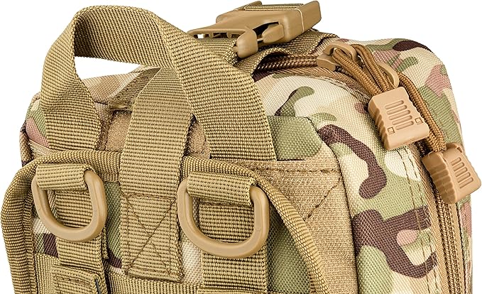 Scherber Premium IFAK Kit Trauma Pack | HSA/FSA Approved | SOF Tourniquet, QuikClot 4x4 HyFin Chest Seal, Israeli Bandage | Fully Stocked MOLLE Pouch for Gunshot, Bleeding, Major Wound Care (Camo)
