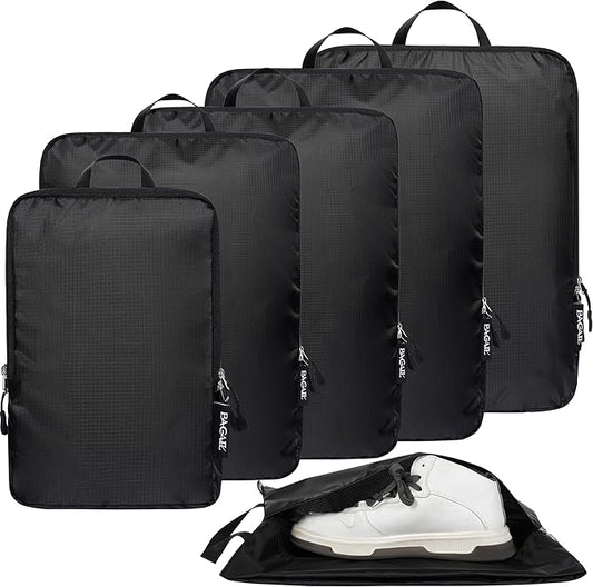 BAGAIL 6 Set Ultralight Compression Packing Cubes Packing Organizer for Travel Accessories Luggage Suitcase Backpack
