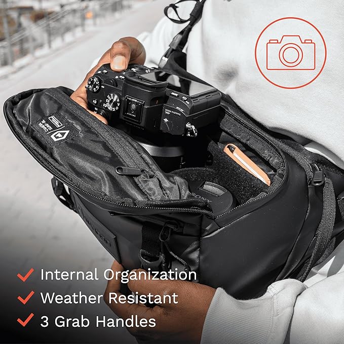 WANDRD ROGUE V1 6L Sling: Compact Camera Sling and Crossbody Bag with Fast Access, 3-Way Carry– Lightweight Everyday Bag Great for Travel, Photography, and Daily Use (Dallol Yellow)